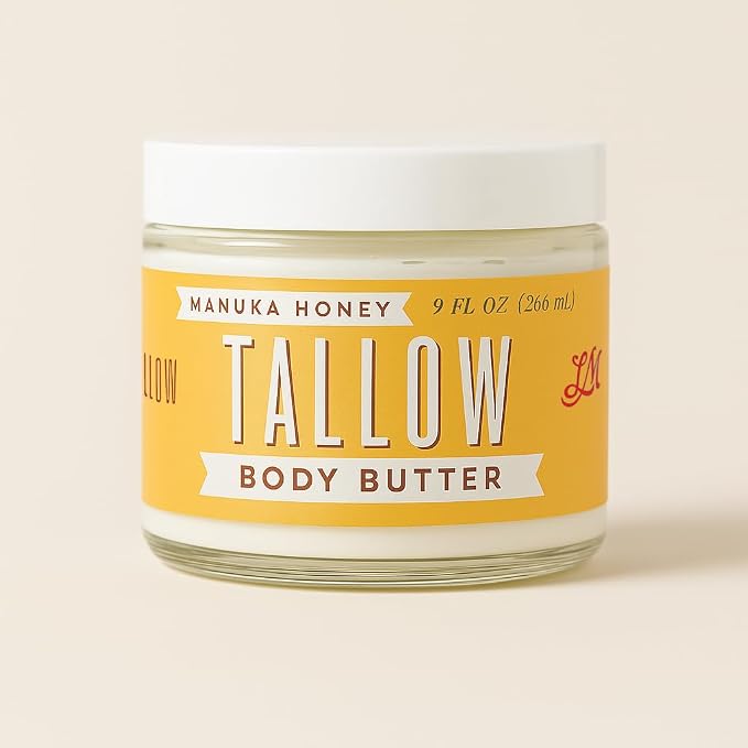 Manuka Honey + Rosehip Tallow 2oz Body Butter by LadyMayTallow