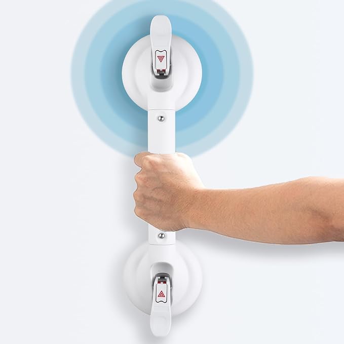 Suction Cup Grab Bars for Bathtubs and Bathroom, Tool Free Shower Handle by DARENMEDICAL