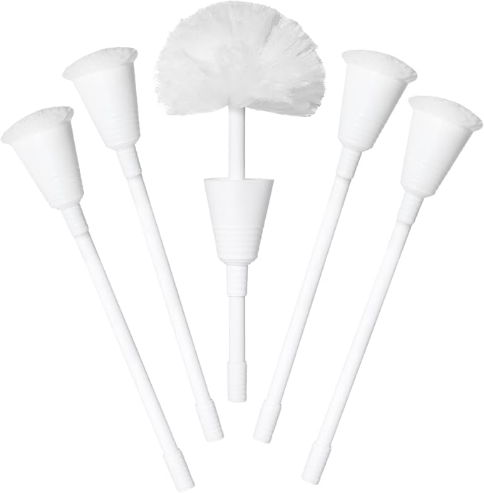 Don Aslett Johnny Mop | Set of 5 Toilet Brushes | 14" Handle to Easily Clean by DonAslett