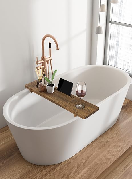 Premium Bathtub Tray, Large & Thick Bath Tub Tray, Solid Acacia Wood Bath Tray - Image 7