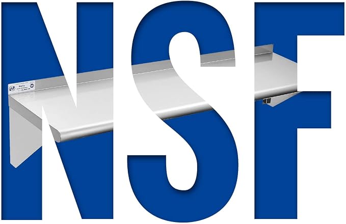 Hally Stainless Steel Shelf 12 x 48 Inches 280 lb, NSF Commercial Wall Mount - Image 5