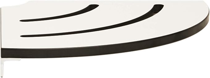 Seachrome Contour Corner Shower Shelf, 18-Inch Radius, Solid White Phenolic by Seachrome