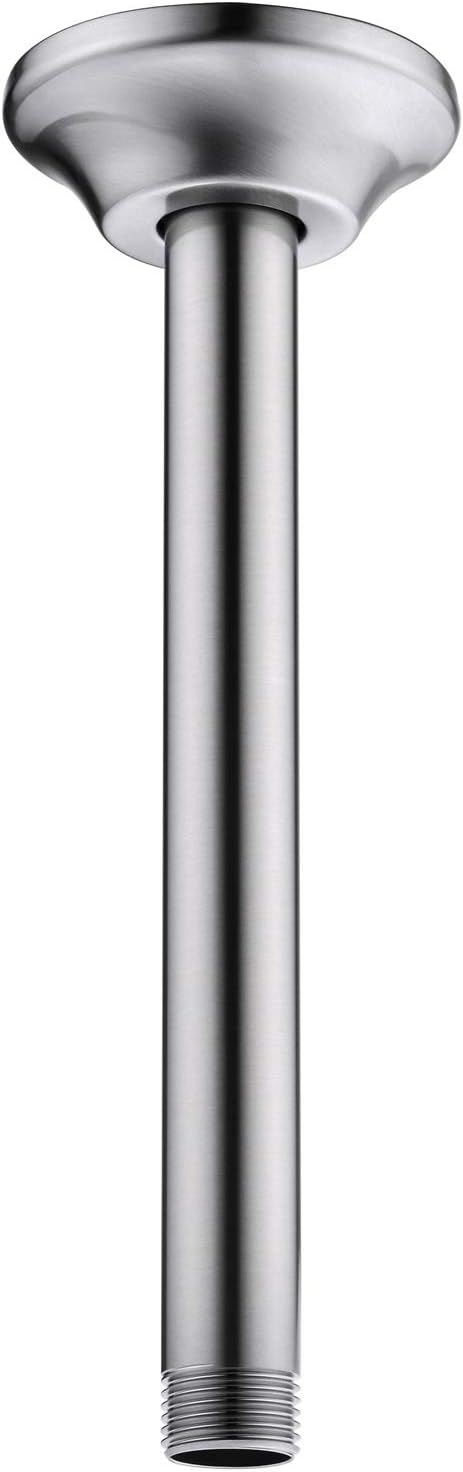 BESTILL 8 Inch Ceiling Mount Rain Shower Head Arm and Flange, Brushed Nickel by BESTILL