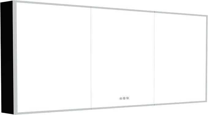 LED Medicine Cabinet Mirror, 60”W x 36”H Bathroom Medicine Cabinets - Image 3