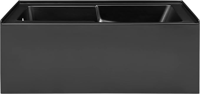 Voltaire 60 in. x 32 in. Acrylic Matte Black, Skirted Alcove, Left-Hand Drain by SwissMadison
