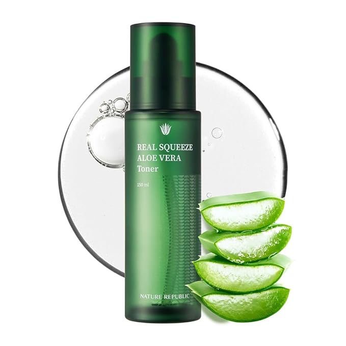Nature Republic Real squeeze aloe vera Toner –Hydrating Moisturizer & Hydrating by NATUREREPUBLIC
