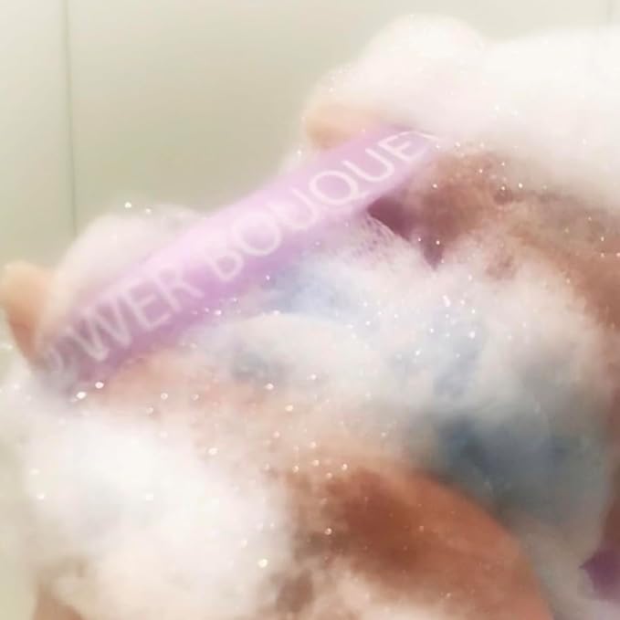 SHOWER BOUQUET Loofah Bath-Sponge XL Swirl-Deep-4-Pack // Extra Large 75g Soft - Image 6