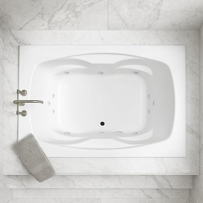 Carver Tubs - AR6042 - Modern Acrylic Fiberglass Whirlpool Tub Water Massage - Image 2