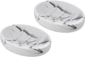 2 Pack Resin Soap Dish, Marble Look Soap Holder Shower Soap Dishes by INIUNIK