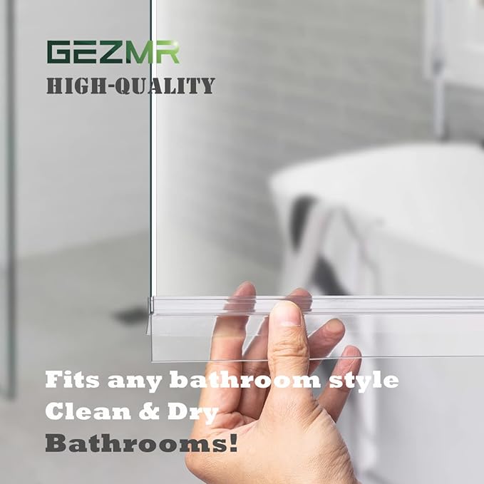 2-Pack Frameless Shower Door Bottom Seal Clear Glass Shower Door Seal Strip - Image 3