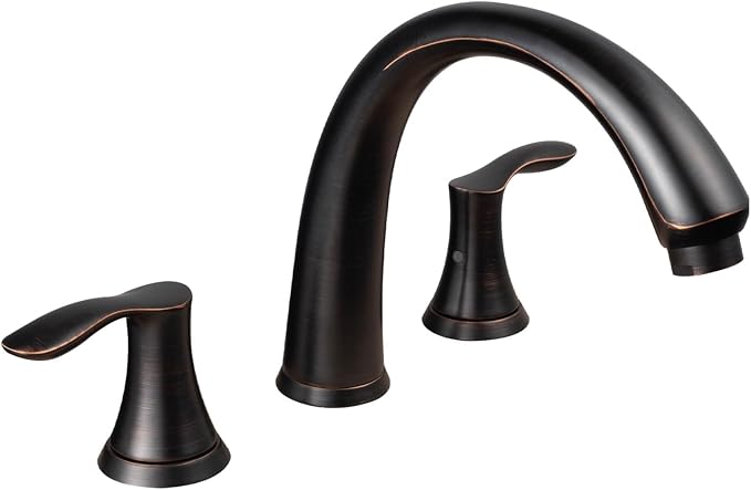 Oil Rubbed Bronze Roman Tub Faucet, Lava Odoro 8 inch Widespread Bathtub Faucet by LavaOdoro