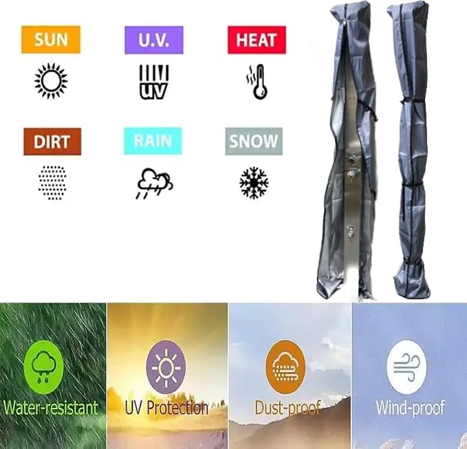 High Quality Insulated Cover for Freestanding Outdoor Showers, Waterproof - Image 2