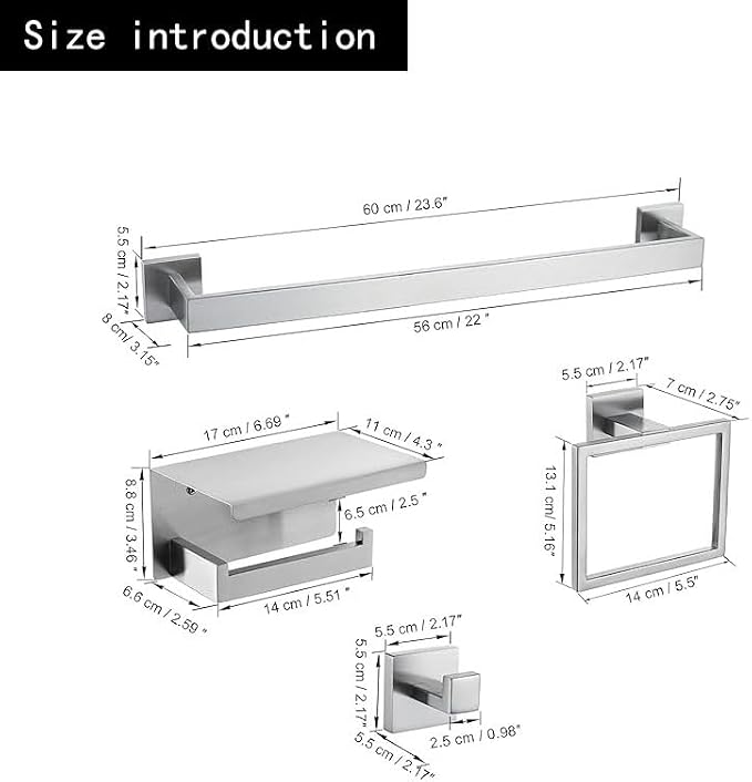 10 Pack Brushed Finish Bathroom Hardware Set - Image 6