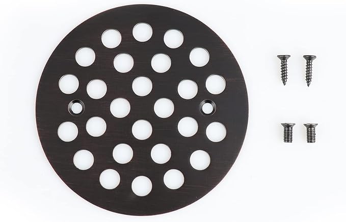 4-1/4 Inch Screw-in Round Floor Drain Cover Replacement Shower Drainer Grates - Image 4