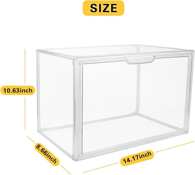 Clear Stackable Plastic Storage Bins - Image 6