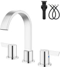 Aolemi Bathroom Faucets 3 Hole, 8 Inch Widespread Waterfall Bathroom Sink Faucet by Aolemi