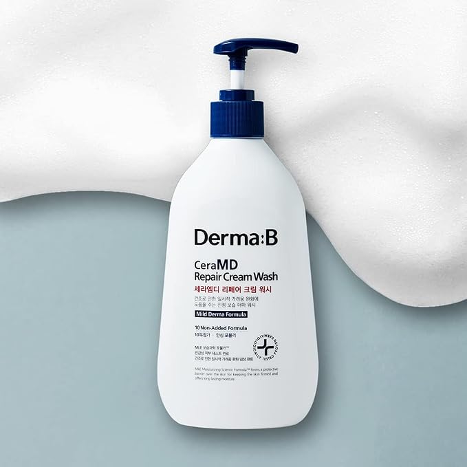 Derma B CeraMD Repair Cream Wash, Unscented Fragrance Free Creamy Face & Body - Image 7