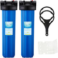 Geekpure 20 Inch Whole House Water Filter Housing-1"NPT Bras Port -Fit 4.5"x by Geekpure