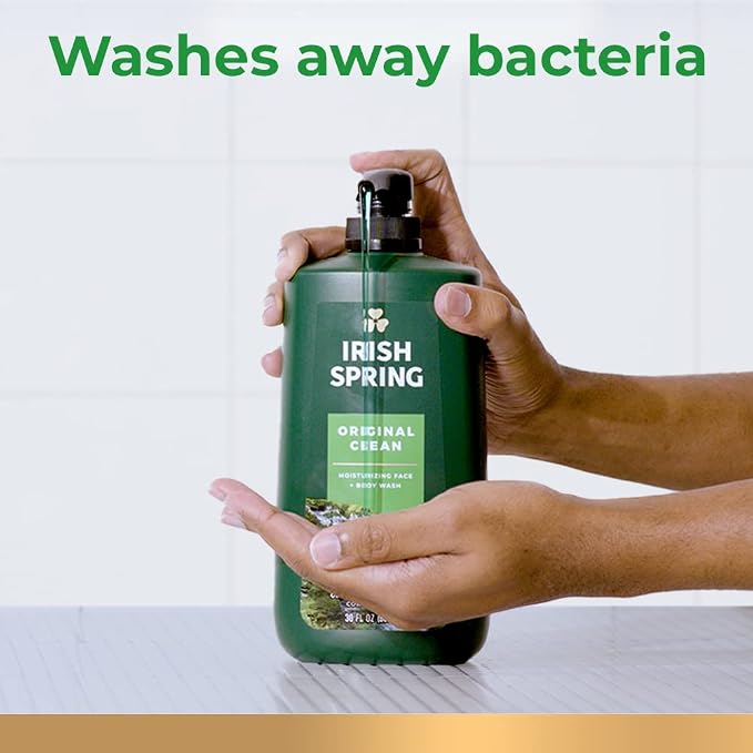 Irish Spring Men's Body Wash Pump, Original Clean Body Wash - Image 16
