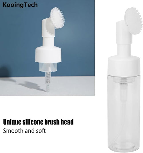 150ML Foam Pump Bottle with Brush, Lotion Dispensing Bottle, Plastic Facial - Image 2