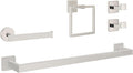 NearMoon 5 Pieces Bathroom Hardware Set 304 Stainless Steel, Square Towel Rack by NearMoon