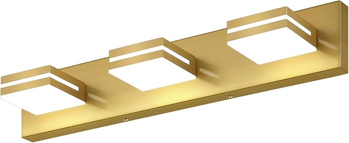SineRise LED Modern Bathroom Vanity Light Fixtures, Brass Modern Acrylic by SINERISELIGHTING