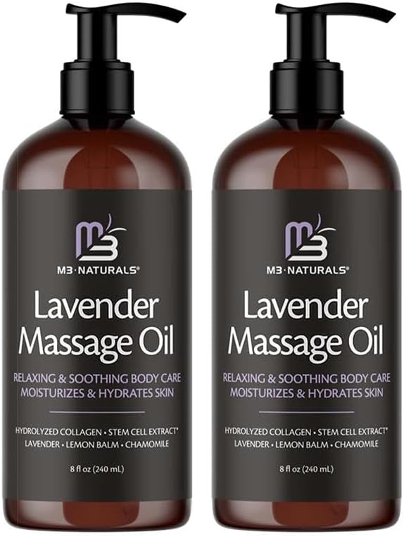 Lavender Massage Oil with Collagen and Stem Cells by M3Naturals