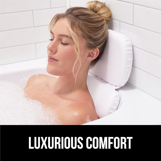 GORILLA GRIP Bath Pillow for Tub, Improved Suction Cups, Luxury Bathtub Pillows - Image 3