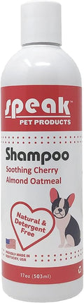 Natural Dog Shampoo, Soothing Cherry Almond Oatmeal by SpeakPetProducts