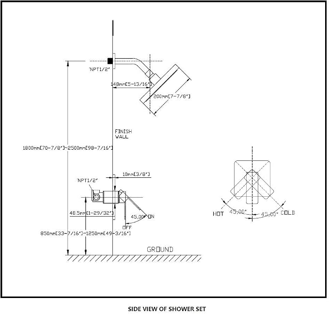 POP SANITARYWARE Single Function Shower Trim Kit - Image 8