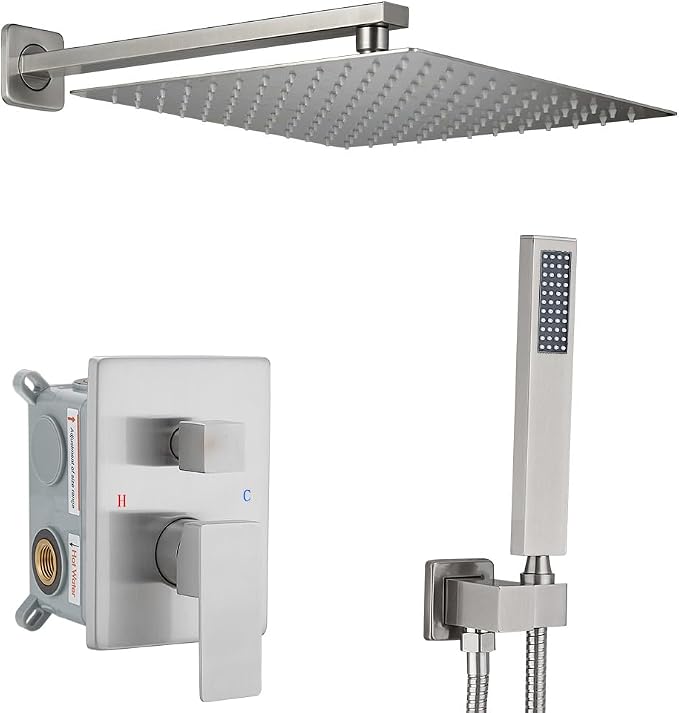 Shower Faucet Set Complete, Wall Mount Shower System by YCAIKOI