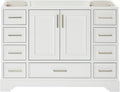 ARIEL Stafford 48" White Bathroom Vanity Base Cabinet, Single Sink Configuration by Ariel