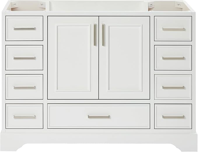 ARIEL Stafford 48" White Bathroom Vanity Base Cabinet, Single Sink Configuration by Ariel