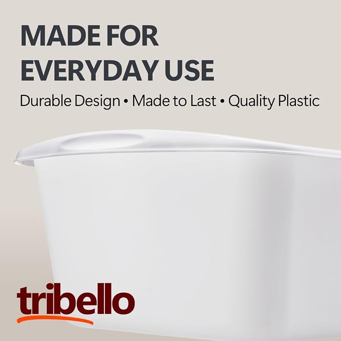 Tribello 2-Pack Dish Pans for Kitchen Sink, Plastic Tub Dishpan Wash Basin and - Image 3