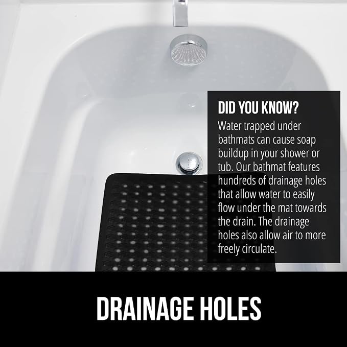 GORILLA GRIP Patented Bath Tub Shower Mat, Machine Washable Bathtub Floor Liner - Image 4