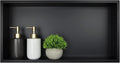 Stainless Steel Shower Niche 24" X 12" Matte Black No Tile Needed Niche Shower by Bernkot