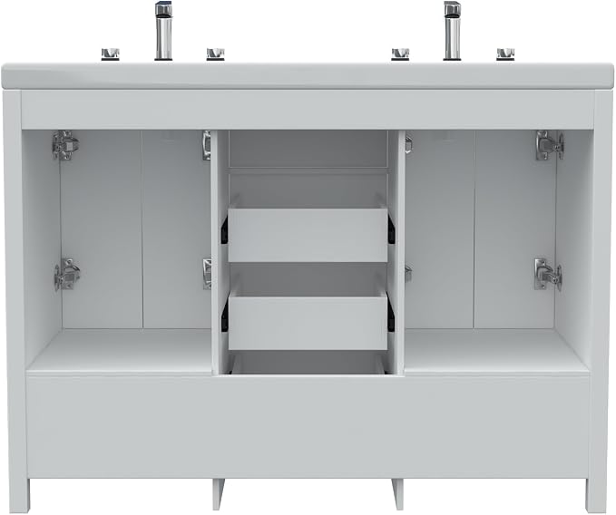 51 inch Bathroom Sink Vanity Combo, Large Freestanding Double Bath Vanity Sink - Image 7