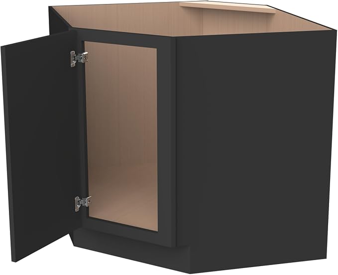 Diagonal Corner Kitchen Cabinet – Solid Wood – Freestanding Storage Organizer - Image 6