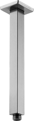 BESTILL 10 Inch Brushed Nickel Ceiling Mount Shower Arm and Flange, Square Rain by BESTILL