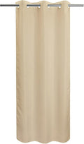 River Dream Stall Size No Hook Beige Shower Curtain Soft Microfiber by RiverDream