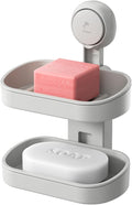 TAILI Double Layer Soap Dish Holder Suction Cup, Strong Sponge Holder by TAILI