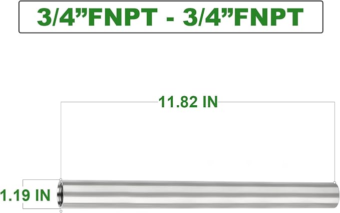 TAISHER 2PCS Stainless Steel Pipe Fittings, 3/4" NPT x 3/4" NPT Female Threaded - Image 4