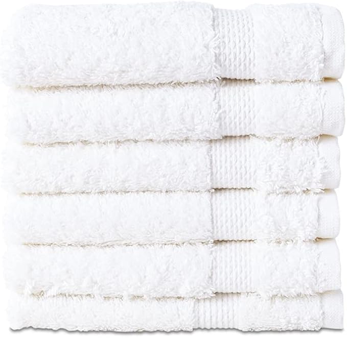 Hencely Premium 6-Pack Washcloths 12x12 Inches Soft Turkish Cotton High by HENCELY
