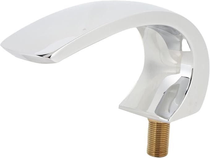Asixxsix Waterfall Tub Spout, Rounded Curve Wall Mount Tub Filler G1/2 Male by Asixxsix
