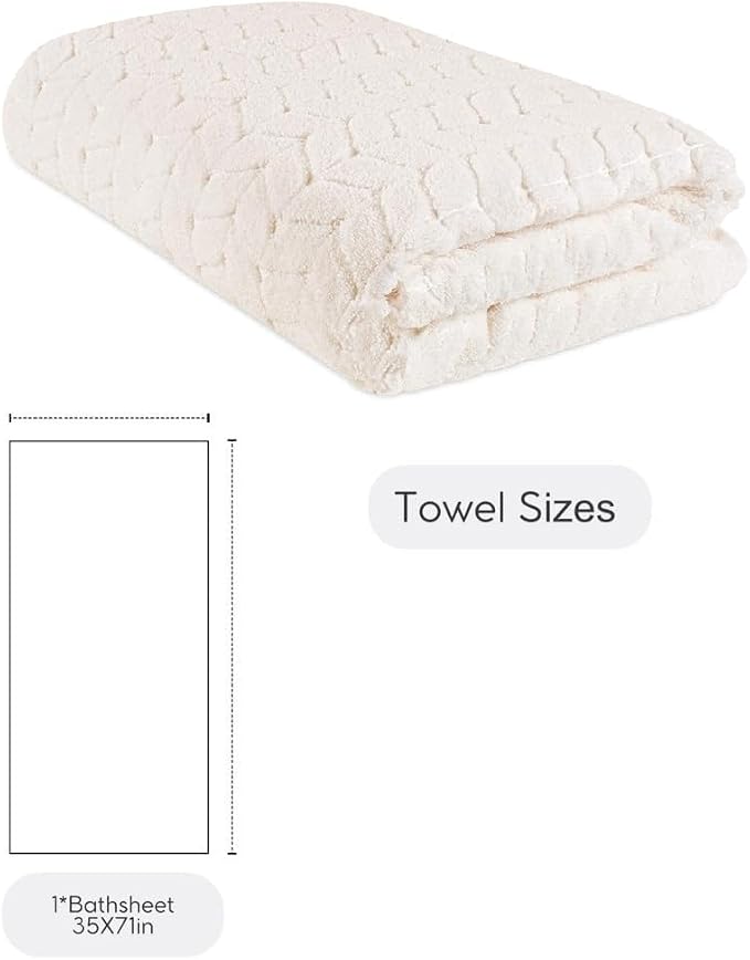 BAGNO MILANO Turkish Bath Towels, Soft Plush Jacquard Luxury Bath Towels - Image 2