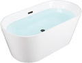WOODBRIDGE 59" Acrylic Freestanding Bathtub Contemporary Soaking Tub, B0014 ORB by WOODBRIDGE