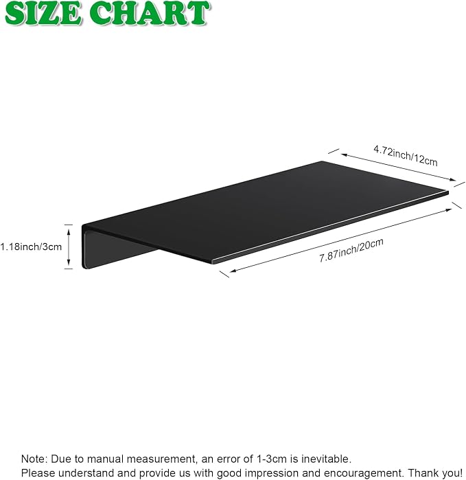 8" Floating Shelves for Wall, Metal Wall Shelves, Mini Display Shelf for - Image 2