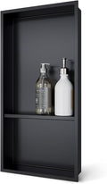 24x12 Shower Niche, No Tile Needed Insert, 304 Stainless Steel, Sloped Base by Merranox