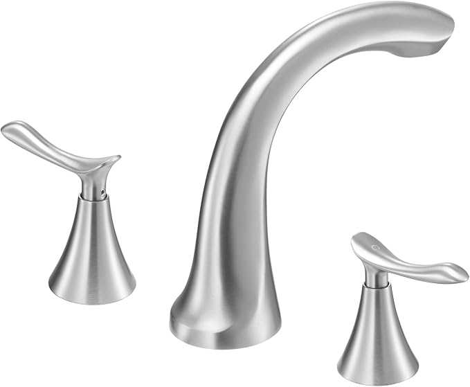 VEVOR Roman Tub Faucet, 3 Hole Waterfall Bathtub Faucet, Gooseneck Bath Tubs - Image 9