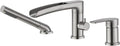 Waterfall Roman Tub Faucet Brushed Nickel Deck Mount Bathtub Faucets Brass Tub by wowkksanitaryware